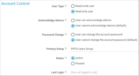 User Access Rights in User Accounts Settings User Access Rights in User Accounts Settings