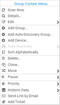 Group Context Menu Group Context Menu