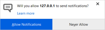 Click 'Allow Notifications' to enable Desktop Notifications in Mozilla Firefox Click 'Allow Notifications' to enable Desktop Notifications in Mozilla Firefox