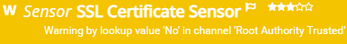 Sensor Message on the Overview Tab Sensor Message on the Overview Tab