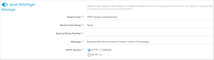 Send SMS/Pager Message Send SMS/Pager Message