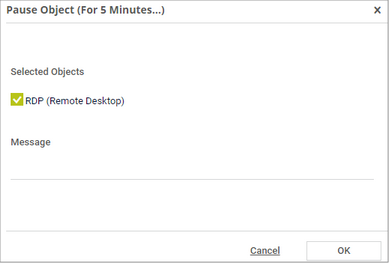 Pause Message Prompt Pause Message Prompt