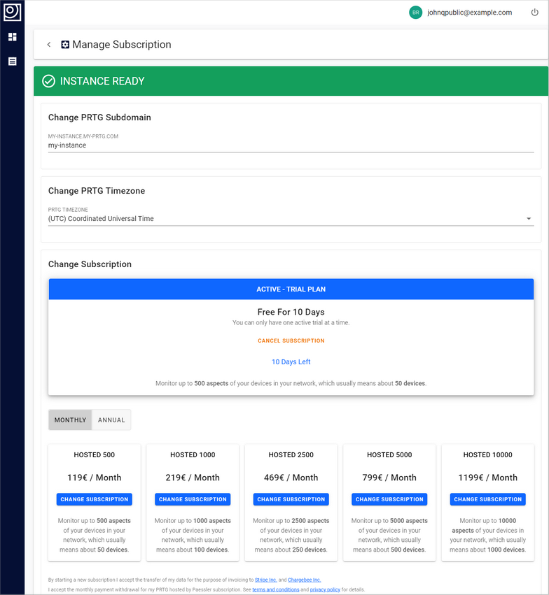 Manage Subscription Manage Subscription