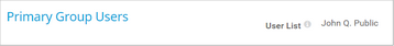 Primary Group Users Primary Group Users