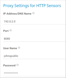 Proxy Settings for HTTP Sensors Proxy Settings for HTTP Sensors