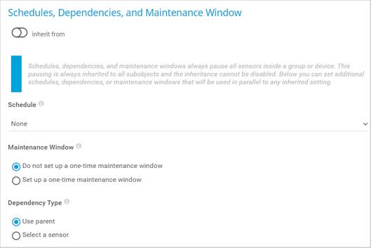 Schedules, Dependencies, and Maintenance Window Schedules, Dependencies, and Maintenance Window