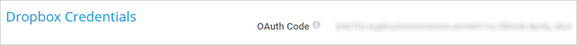 Dropbox Credentials Dropbox Credentials