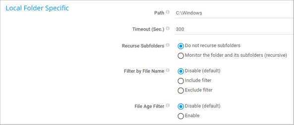 Local Folder Specific Local Folder Specific