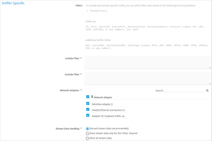Sniffer Specific Sniffer Specific