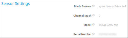 Sensor Settings Sensor Settings