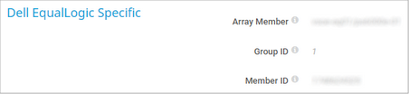 Dell EqualLogic Specific Dell EqualLogic Specific