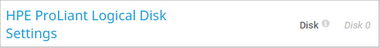 HPE ProLiant Logical Disk Settings HPE ProLiant Logical Disk Settings