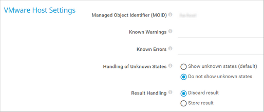 VMware Host Settings VMware Host Settings